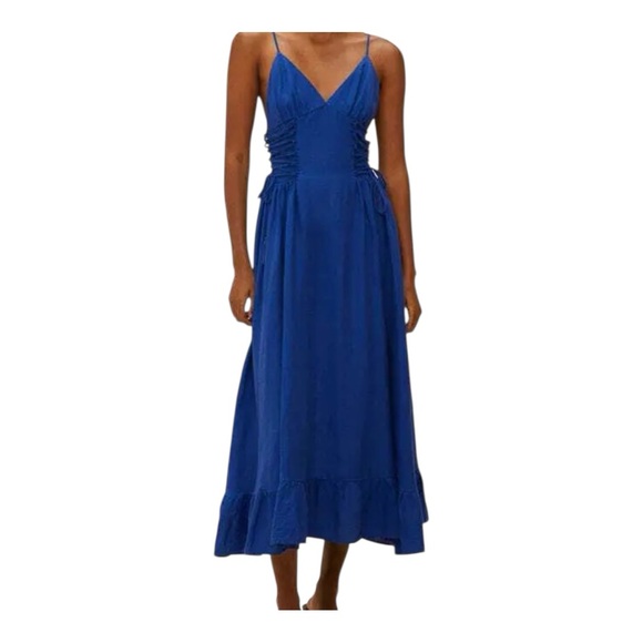 FARM Rio Dresses & Skirts - FARM Rio Blue Spaghetti Strap Midi Sundress